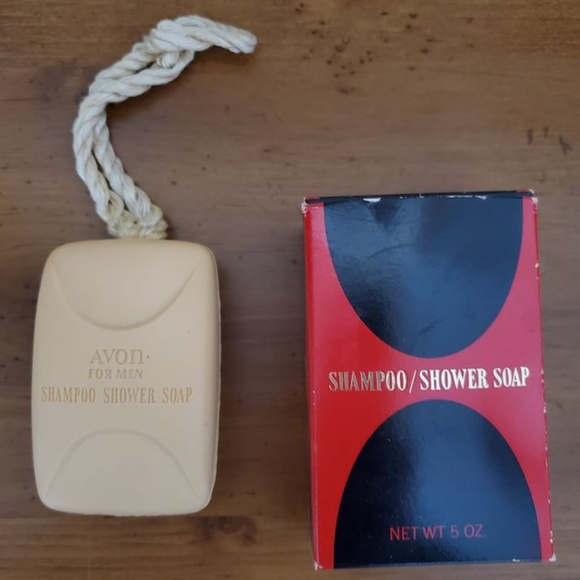AVON FOR MEN SHAMPOO/SHOWER SOAP ON A ROPE 5 OZ. NEW IN BOX - Picture 1 of 2